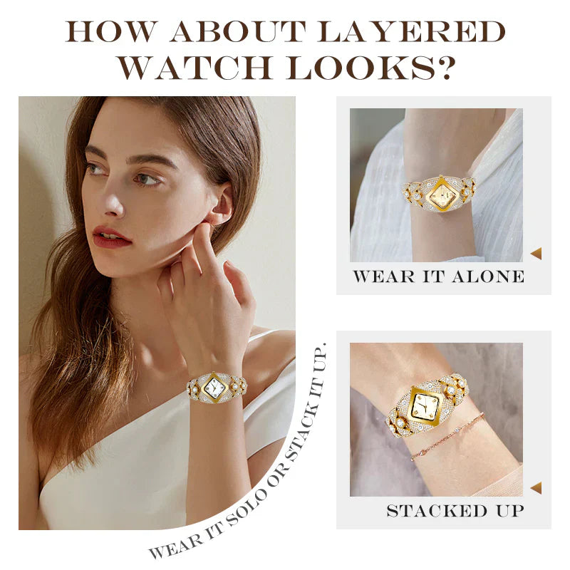 ⏳Time-limited Special⌛Women's Retro Quartz Watch with Sparkling Rhinestones