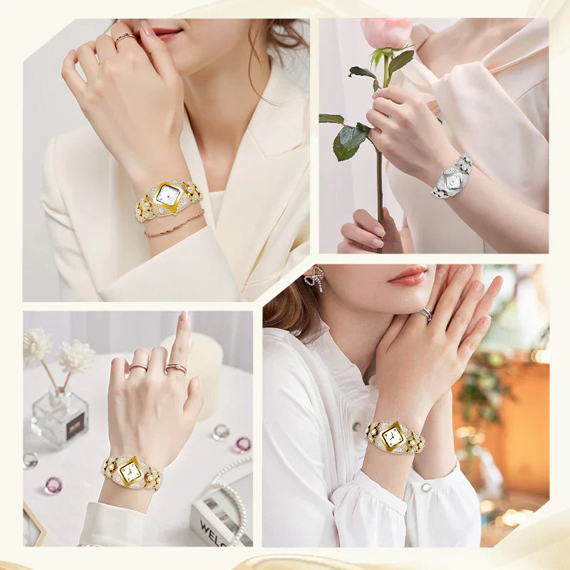 ⏳Time-limited Special⌛Women's Retro Quartz Watch with Sparkling Rhinestones